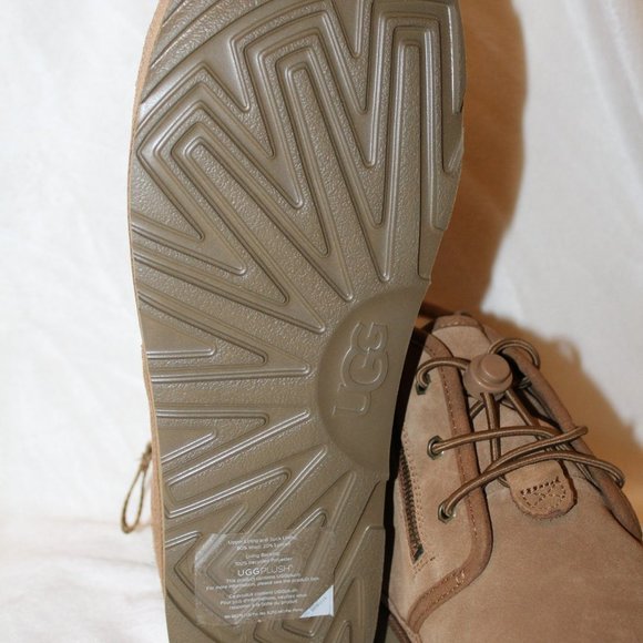 NEW MEN'S UGG NEUMEL ZIP SUEDE SHEARLING LINED CHUKKA BOOTS CHESTNUT - Picture 5 of 7